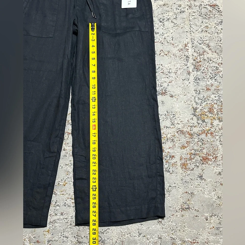 ATHLETA Retreat 100% Linen Wide Leg Pants size Large Petite - Picture 10 of 13